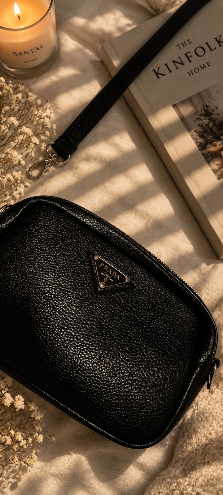 Prada Handtas Zwart - Stijlvol en Compact, Ophalen of Verzenden, Gebruikt, Zwart, Handtas