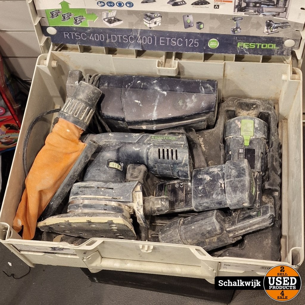 Festool DTSC 400 schuurmachine met lader en 3x accu, Festool, Gebruikt, Support@festool.com, Festool GmbH, WertstraÃŸe 20, 
73240 Wendlingen
Germany