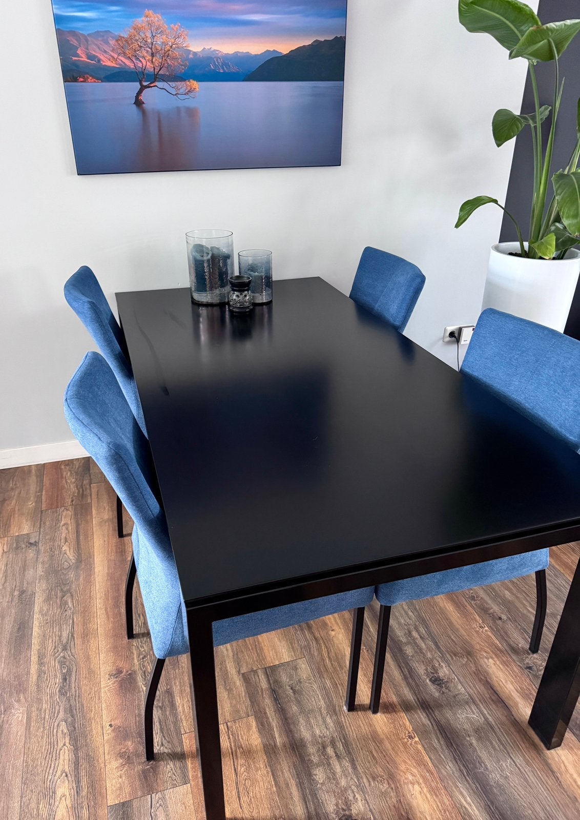 Eethoek met 4 stoelen, Ophalen, Zo goed als nieuw, Rechthoekig, 50 tot 100 cm