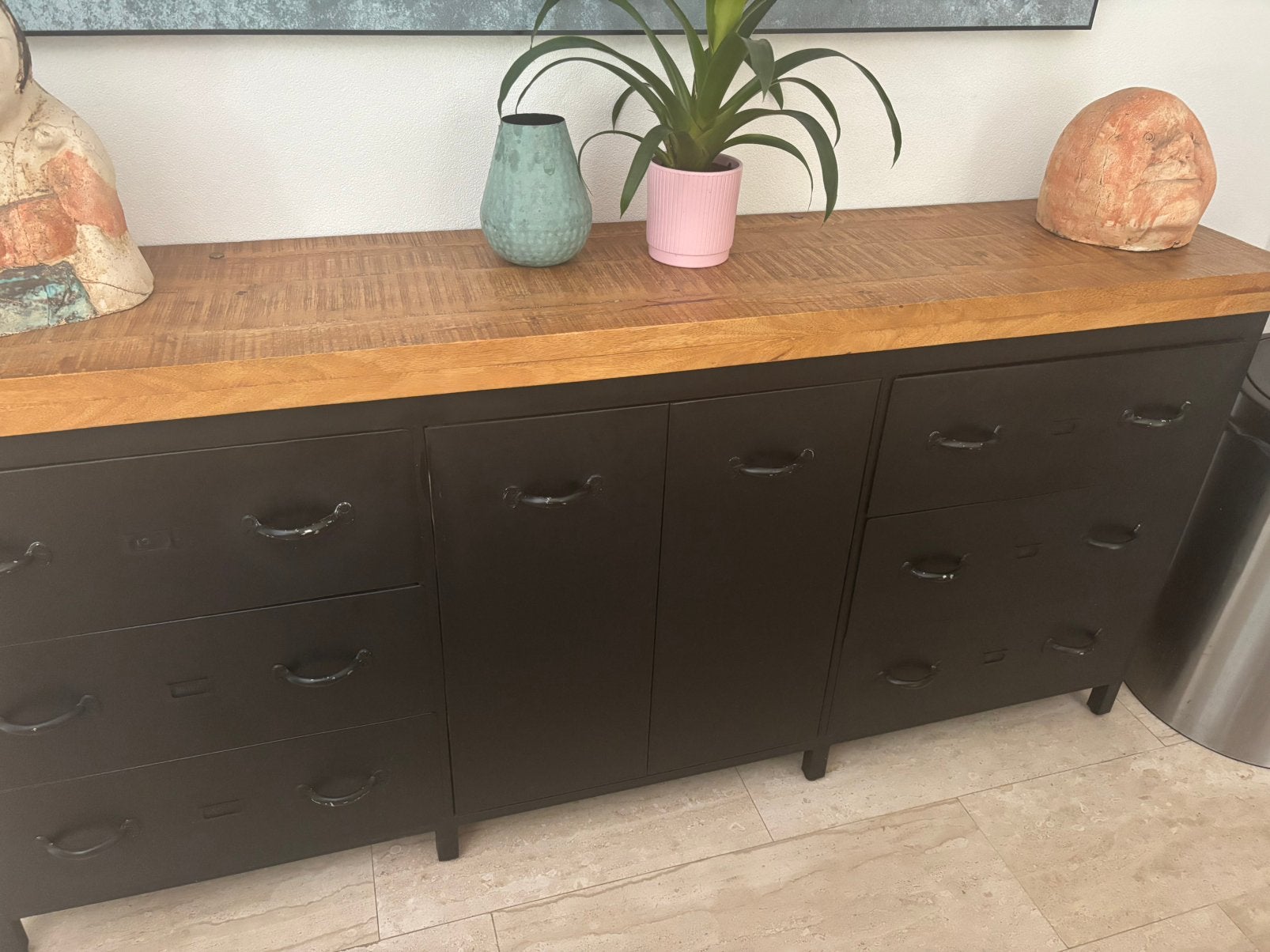 Dressoir industrieel, Ophalen, Overige materialen, 150 tot 200 cm, Zo goed als nieuw