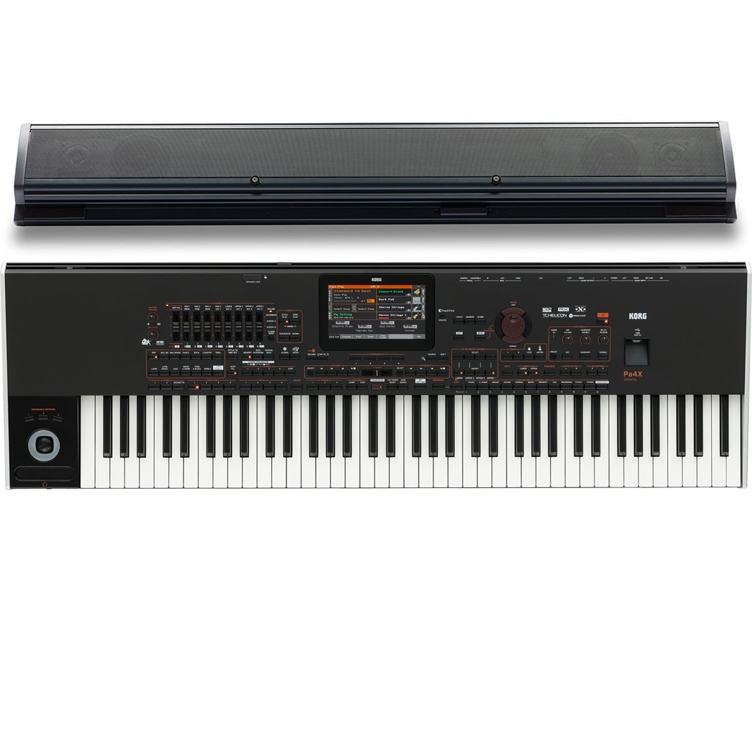 Korg Pa4X keyboard met PaaS speaker, Korg, Ophalen of Verzenden, Zo goed als nieuw, Aanslaggevoelig