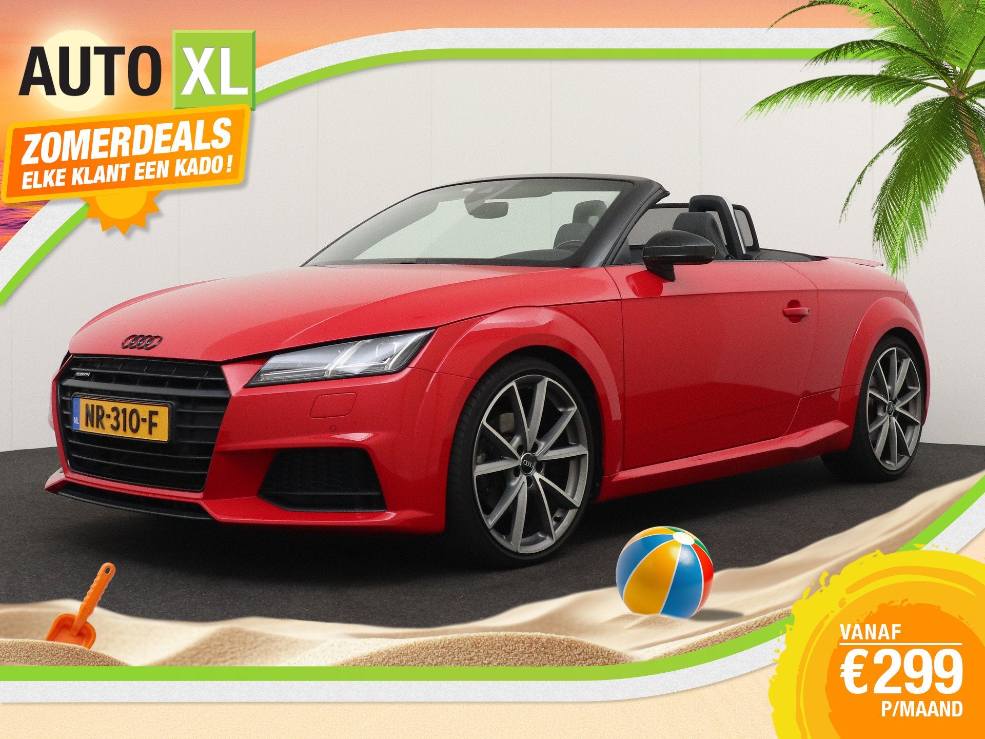Audi TT Roadster 2.0 TFSI Aut. Quattro 230 PK S-Line Nekverw, Auto's, Audi, Dealer onderhouden, TT, Gebruikt, 4 cilinders