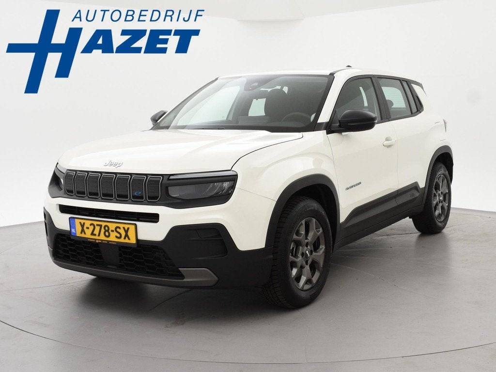 Jeep Avenger LONGITUDE 54 kWh 95% SOH - BTW - APPLE CARPLAY, Stof, Gebruikt, 156 pk, Wit