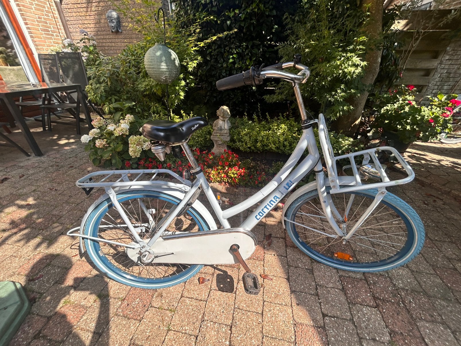 Lichtblauwe Cortina fiets 24 inch meisjes, Ophalen, Terugtraprem, Versnellingen, Gebruikt