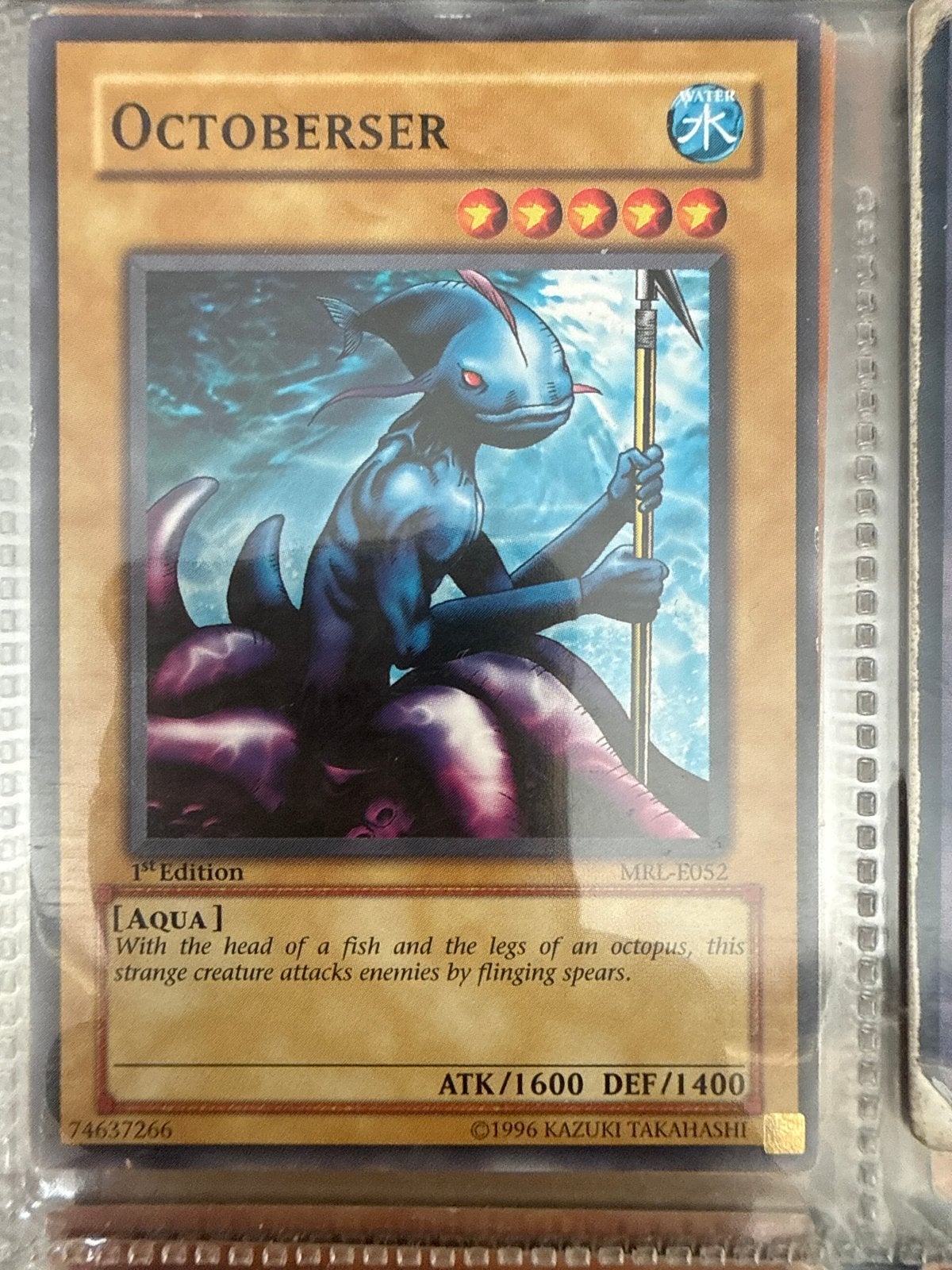 Yu-Gi-Oh! Octoberser 1st Edition MRL-E052 Aqua Monster, Ophalen of Verzenden, Zo goed als nieuw