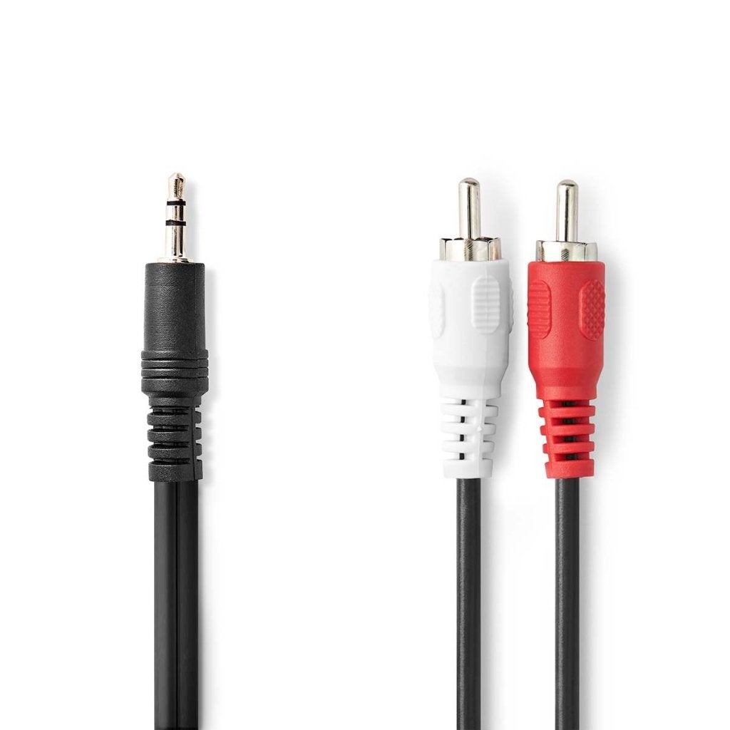 Stereo-Audiokabel 3,5 mm Male | 2x RCA Male, Ophalen of Verzenden, Nieuw