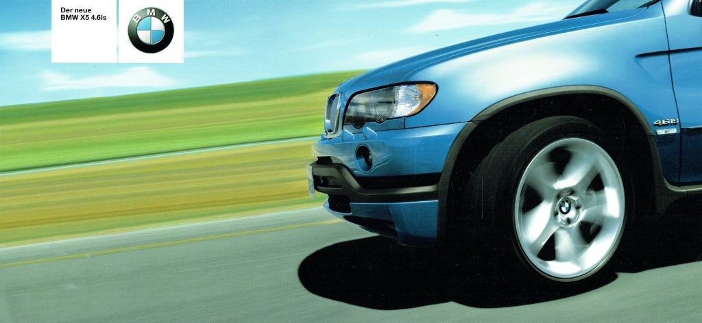 Folder BMW X5 4.6is (Duitse uitgave - 2001), Verzenden, Gelezen, BMW