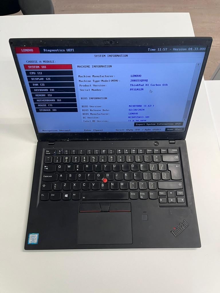 Lenovo ThinkPad X1 Carbon Gen 6 i7 / 16GB / 256GB SSD, Computers en Software, Windows Laptops, Ophalen, 2 tot 3 Ghz, Intel Core i7-8650U-processor (4 cores / 8 threads)