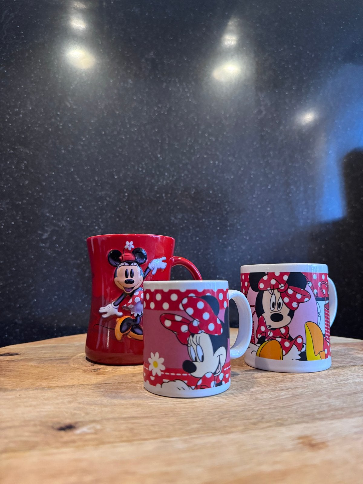 Set van 3 Disney Minnie Mouse en Disneyland mokken, Ophalen of Verzenden, Steen/keramiek, Meerkleurig, Overige merken
