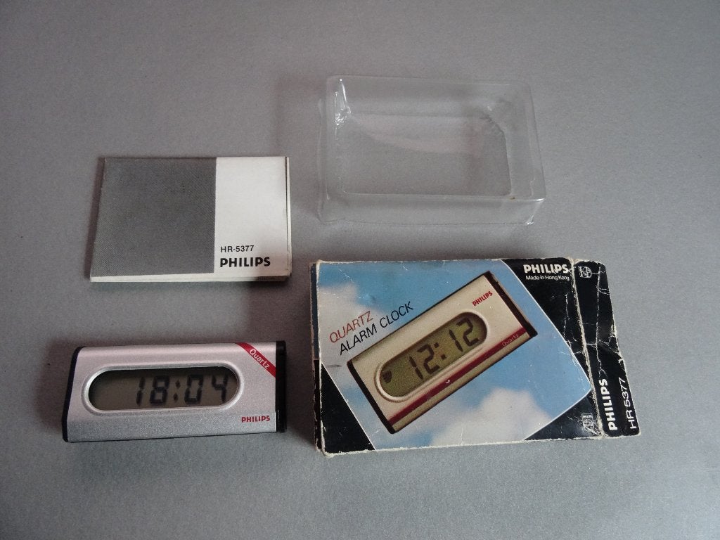 Philips LCD alarm klokje, Zo goed als nieuw, Digitaal, Modern, Ophalen