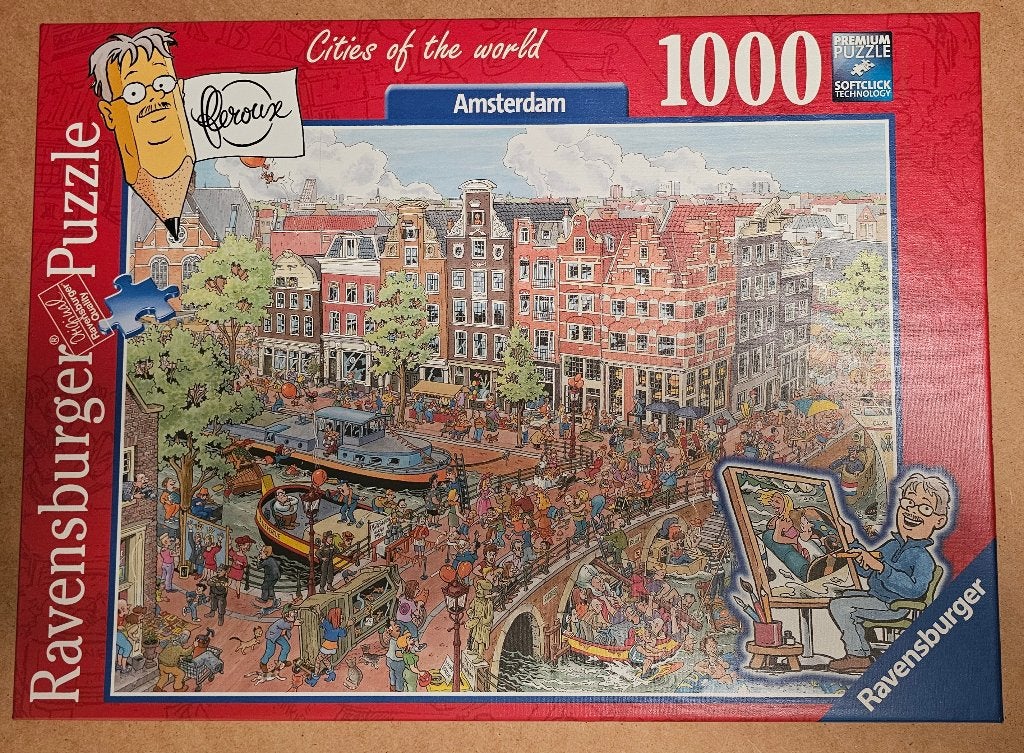 Ravensburger Legpuzzel Amsterdam 1000 stukjes, Ophalen, 500 t/m 1500 stukjes, Zo goed als nieuw, Legpuzzel