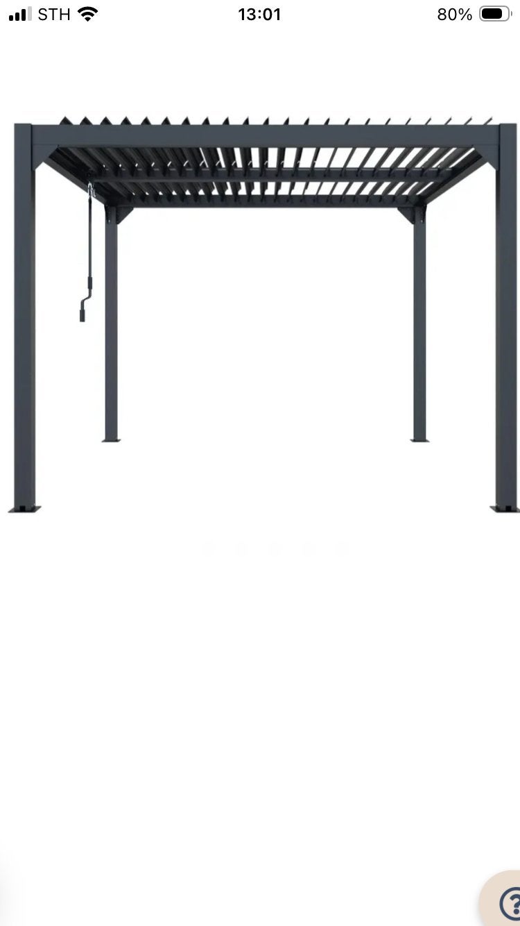 Aluminium pergola zwart 3x3 twee stuks, Tuin en Terras, Overkappingen, Ophalen, Zo goed als nieuw, Overige typen