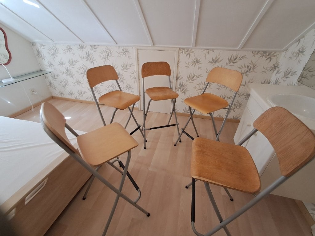 barkruk, Ophalen, Met voetsteun, 60 tot 90 cm, Hout