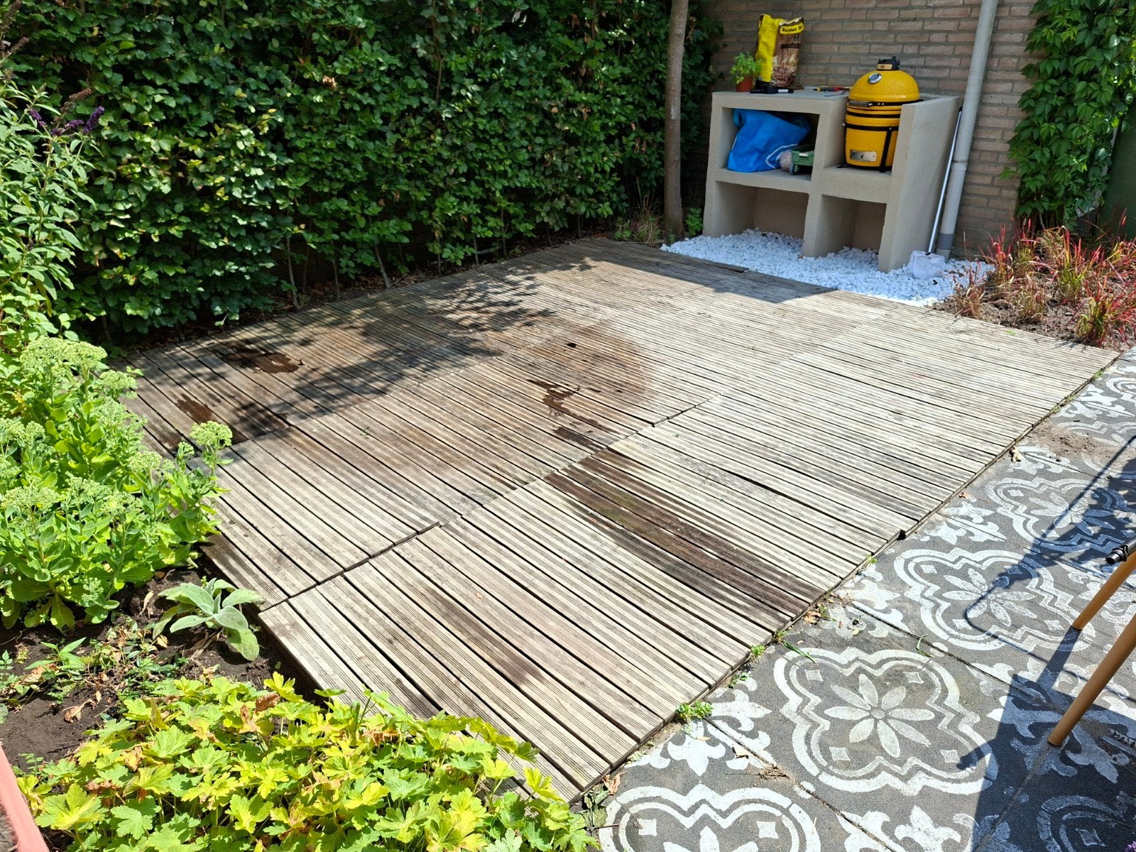Houten vlonderplanken voor terras of tuinpad, Ophalen of Verzenden, Gebruikt, Hout
