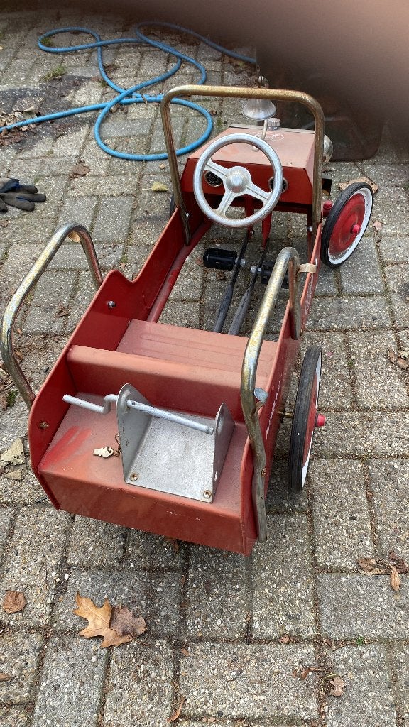 oude trap brandweerauto, Ophalen, Gebruikt, Trapvoertuig