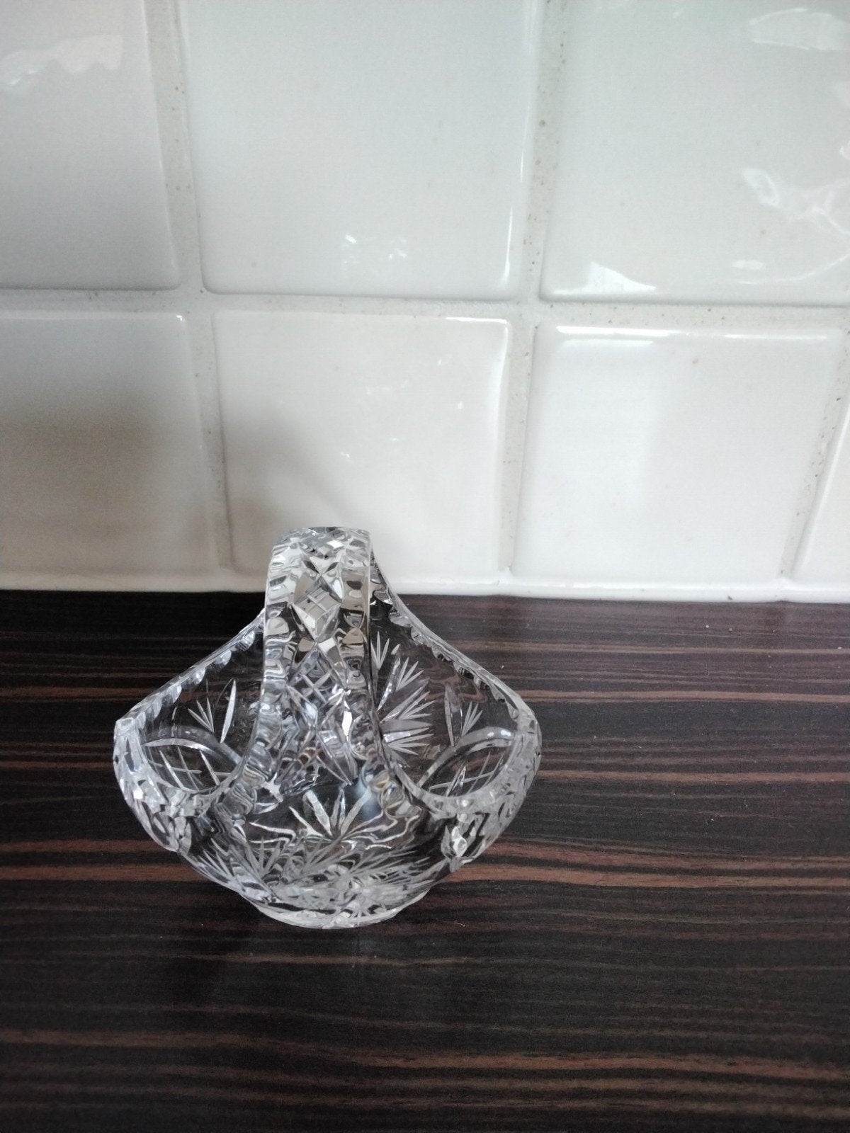 Klein Bohemia kristallen mandje, Ophalen of Verzenden