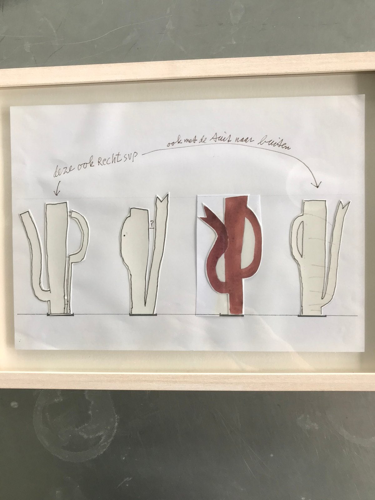 Klaas Gubbels, ontwerp 4 ijzeren beelden, Ophalen