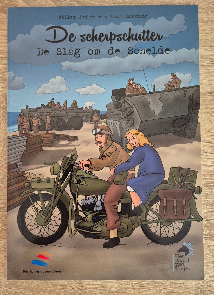 De scherpschutter De slag om de Schelde stripboek, Boeken, Stripboeken, Eén stripboek, Ophalen of Verzenden, Gelezen