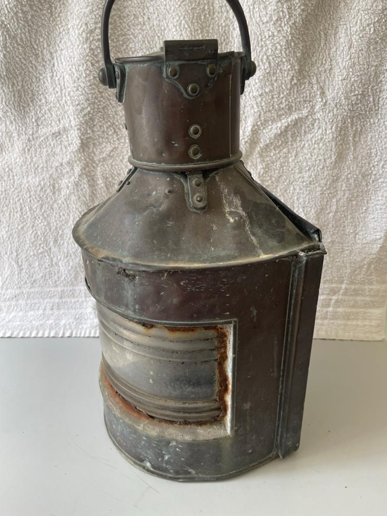 Antiek scheepslicht W.M. Harvie & Co Ltd, 1898, Antiek en Kunst, Ophalen of Verzenden