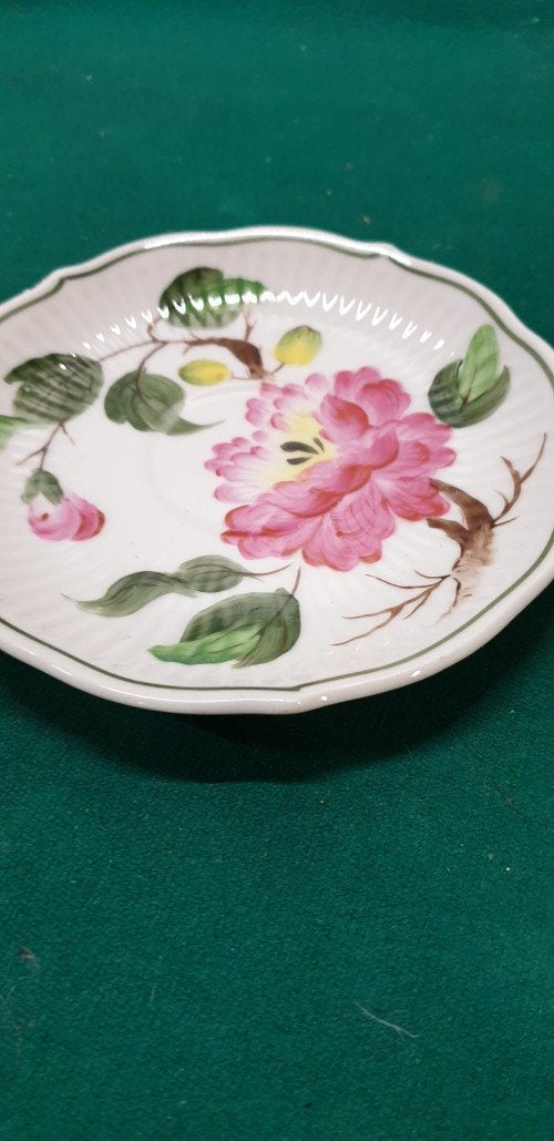 -	Kop en schotel hybiscus handmalerei, Ophalen of Verzenden, 'T Olde Gre-j, Info@toldegrej.nl, Endepoelstraat 20f Didam
