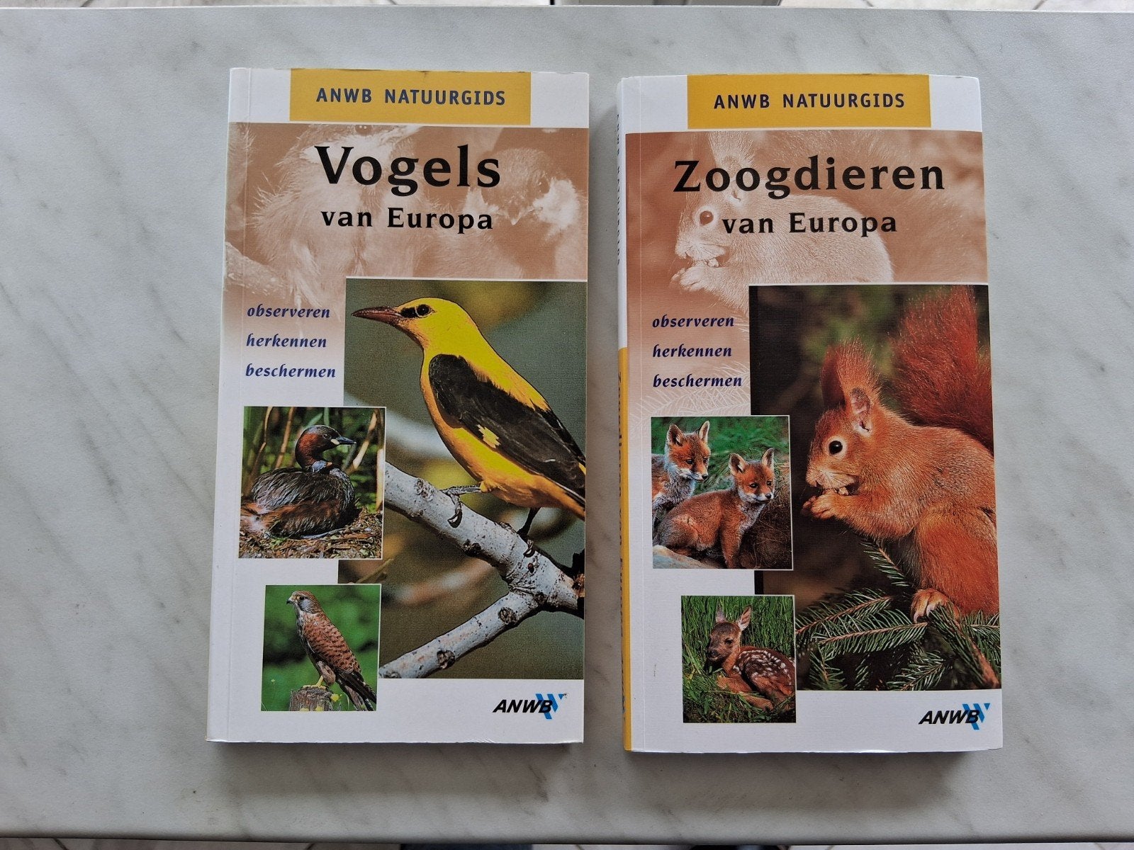 2 ANWB NATUURGIDSEN VOGELS van Europa + ZOOGDIEREN van Europ, Boeken, Natuur, Ophalen of Verzenden, Zo goed als nieuw, Vogels