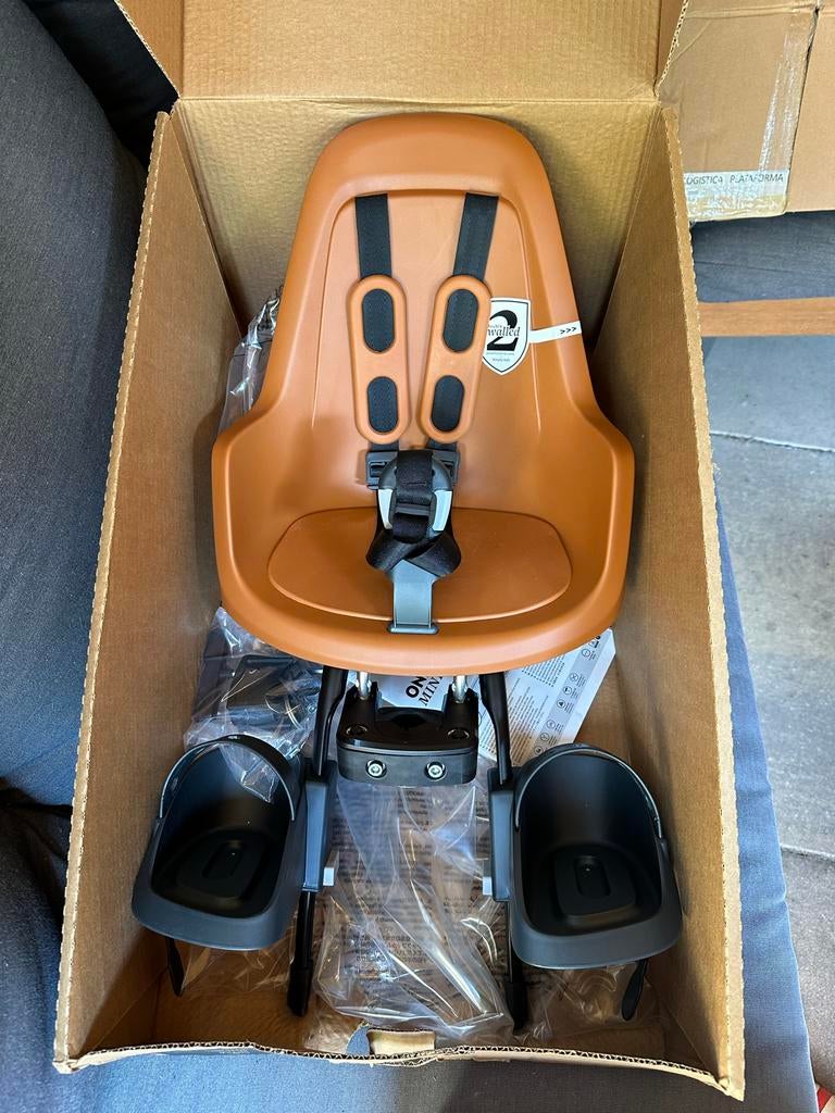 Bobike Exclusive Mini Plus Voorzitje - Bruin, Ophalen of Verzenden, Nieuw, Voorzitje, Voetsteuntjes