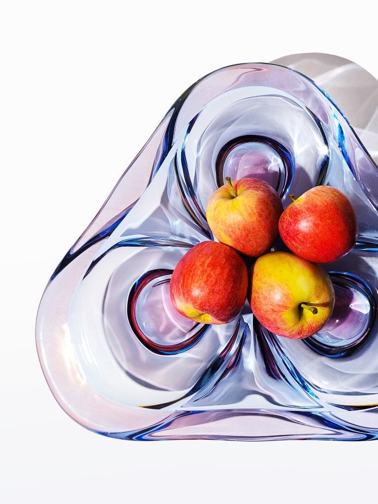Fruitschaal, groot, Tsjechisch glas, Murano, Verzenden