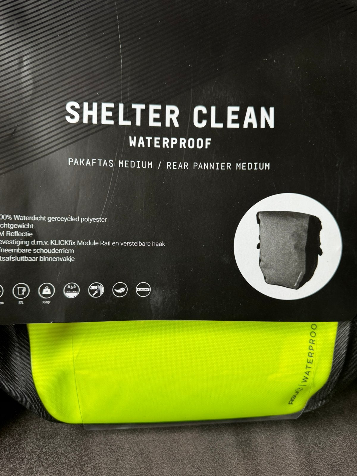 AGU Waterproof Fietstas - Gerecycled Polyester, Lichtgewicht, Ophalen of Verzenden, Nieuw