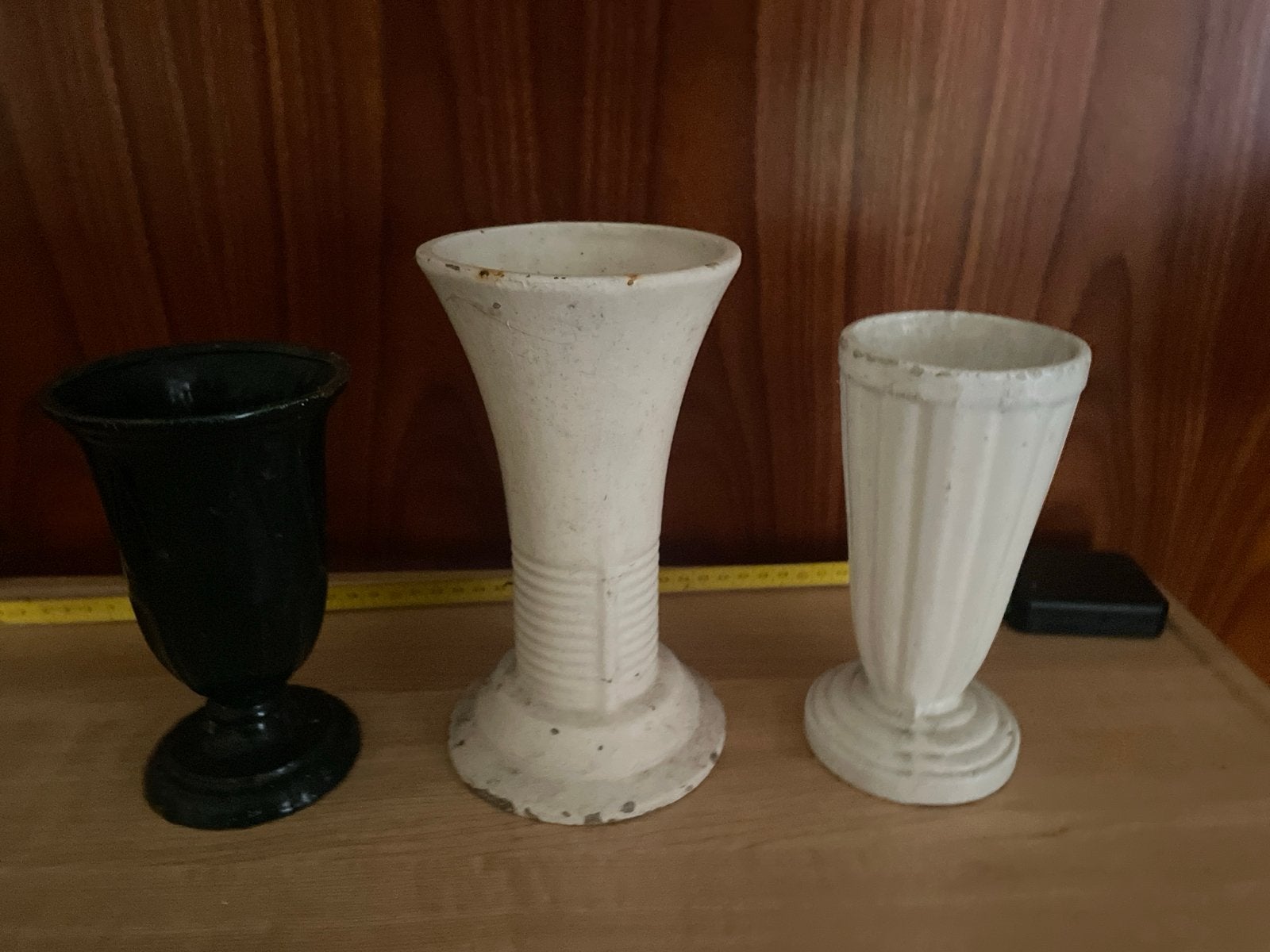 Gietijzeren vazen - 16 en 20 cm hoog, Antiek en Kunst, Ophalen of Verzenden