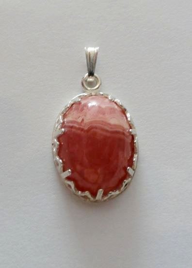 Hanger Rhodochrosiet Edelsteen Zilver 925, Verzenden, Nieuw