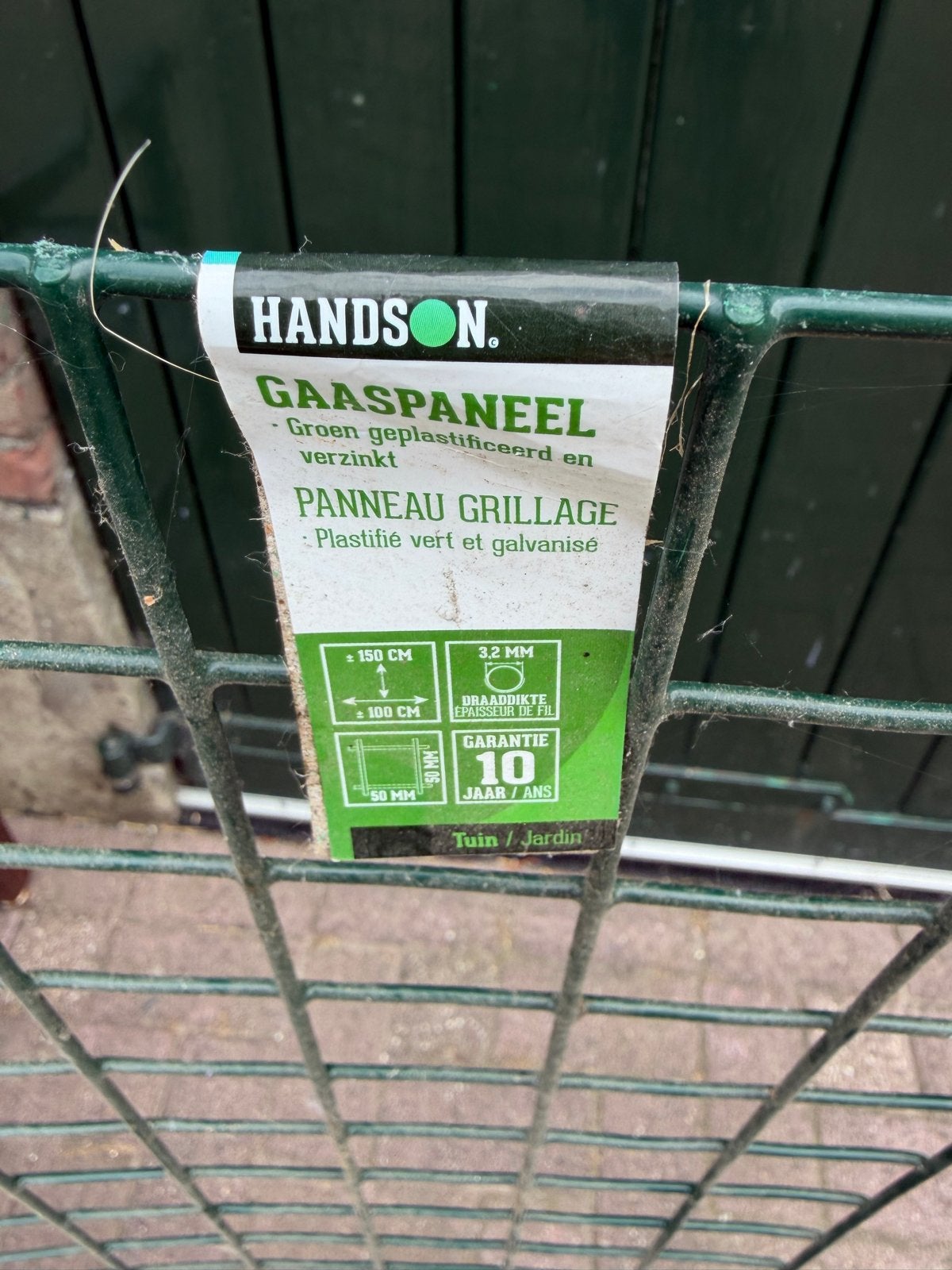 Hands-on Gaaspaneel Groen Geplastificeerd en Verzinkt, Tuin en Terras, Ophalen, Zo goed als nieuw, Minder dan 10 meter, Gaas