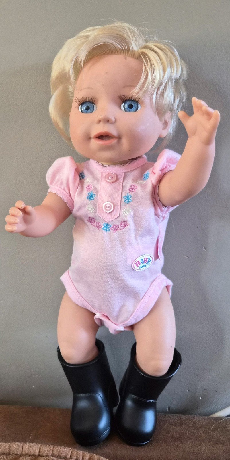 babyborn pop + paard + kleding, Kinderen en Baby's, Ophalen of Verzenden, Zo goed als nieuw, Babypop