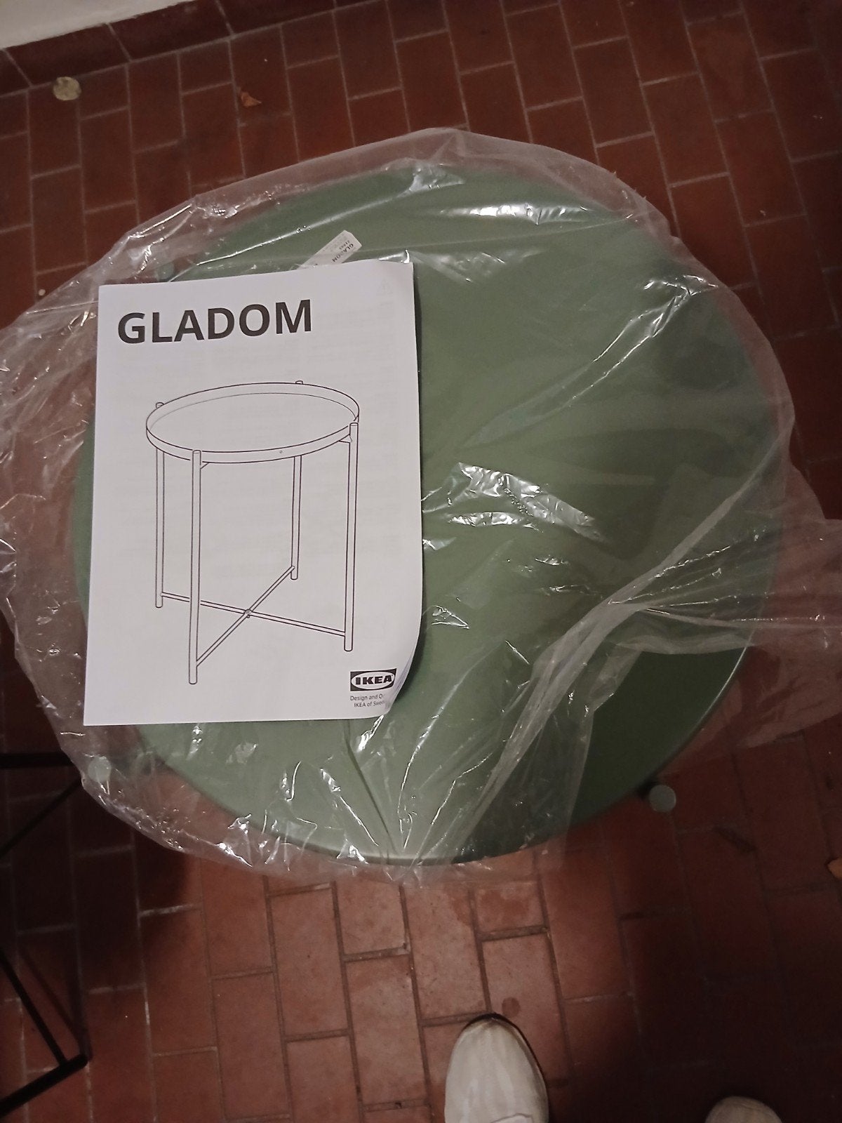IKEA GLADOM metalen tafeltje Nieuw, 45 tot 60 cm, Minder dan 55 cm, Metaal of Aluminium, Rond