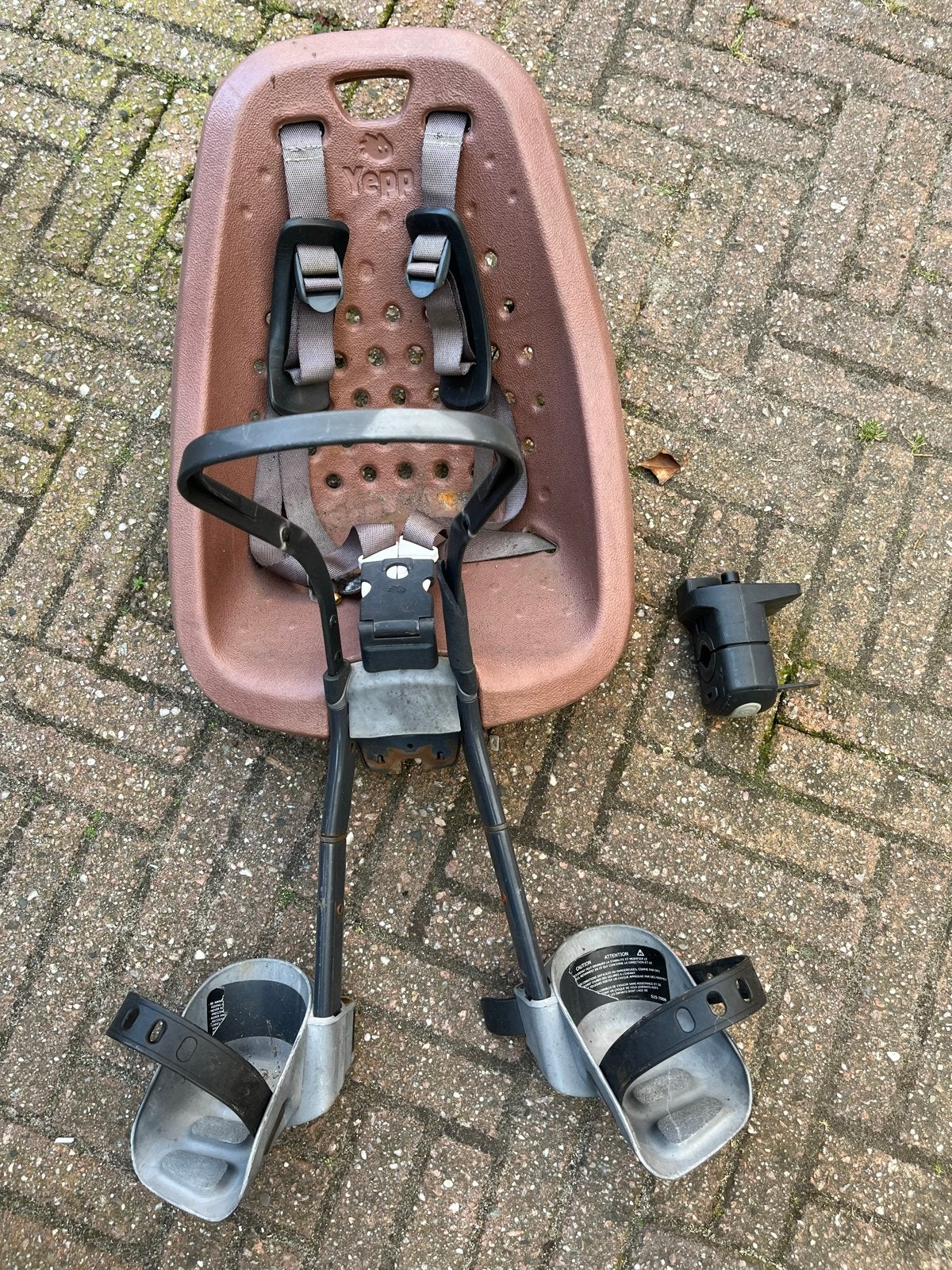 Yepp voorzitje bruin - Gebruikt, Voorzitje, Ophalen of Verzenden, 0 t/m 13 kg, Gebruikt