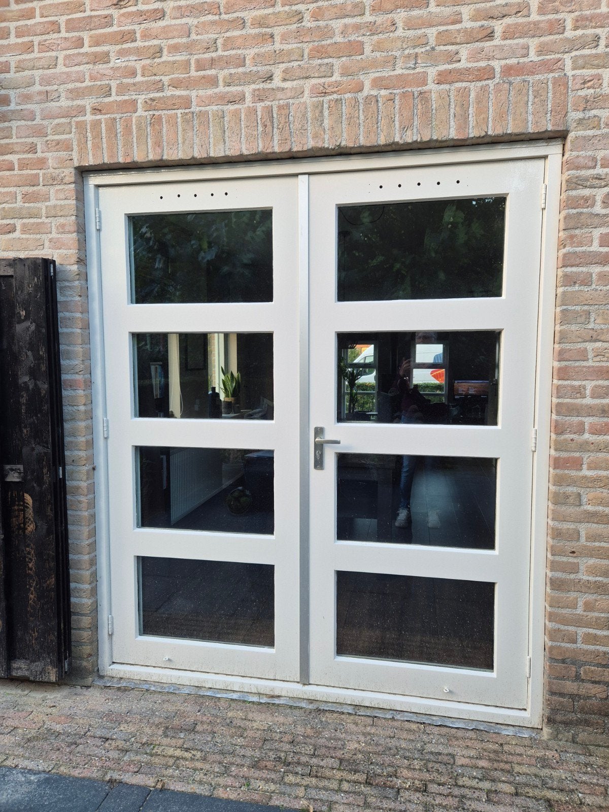 openslaande tuindeuren incl slot, Doe-het-zelf en Verbouw, Gebruikt, Deurkozijn, 150 tot 225 cm, Hout