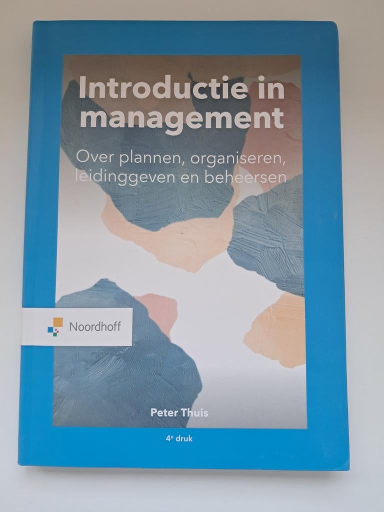 Introductie in management (hbo-v), Boeken, Zo goed als nieuw, Peter Thuis, Gamma, HBO