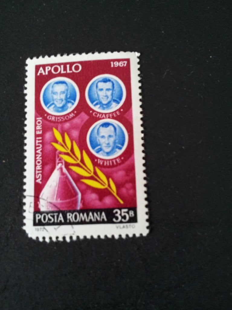 Roemenië ruimtevaart Apollo 1967 gestempeld, Ophalen of Verzenden, Overige landen, Gestempeld