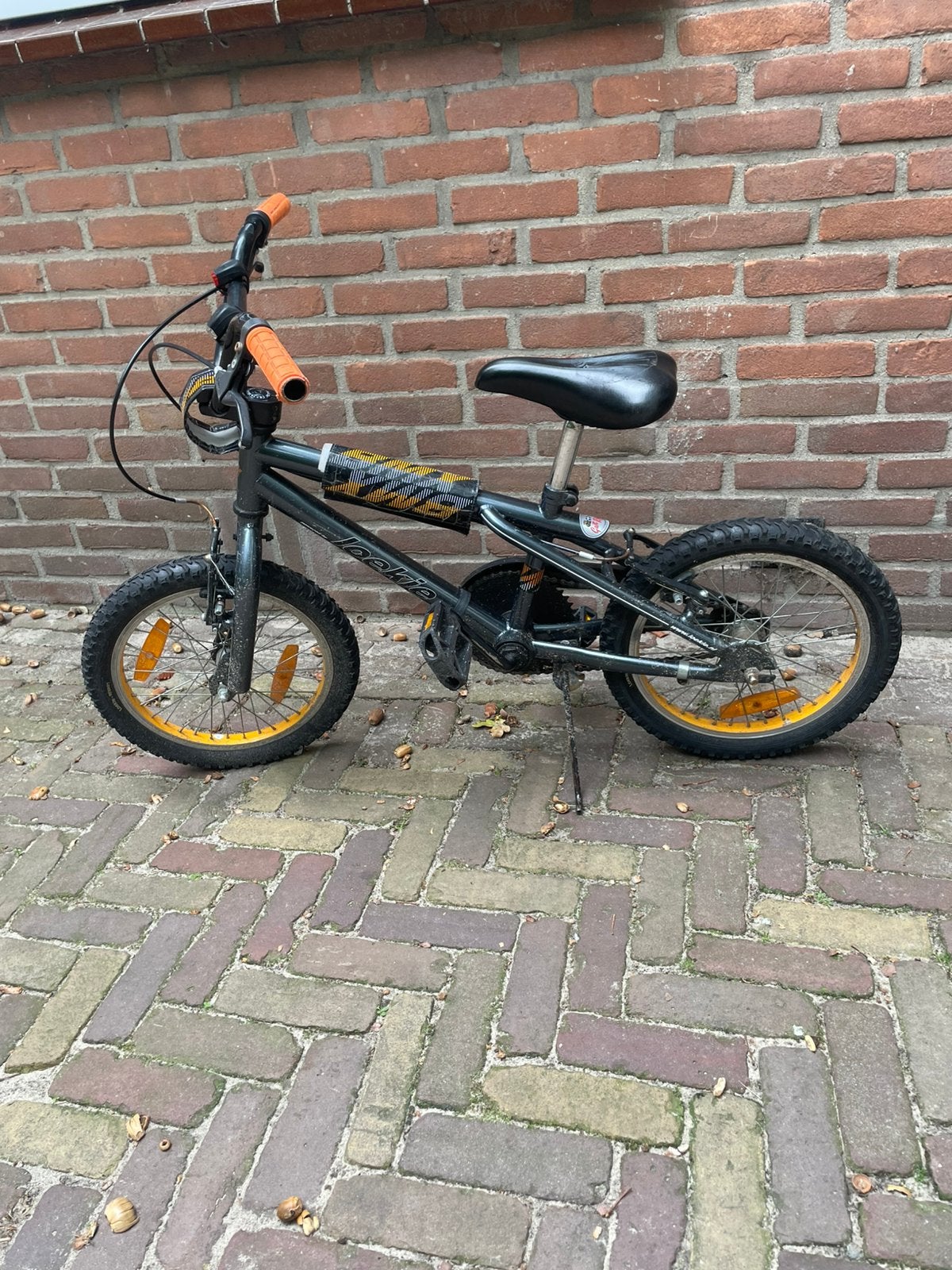 Loekie Jongens fiets 16 inch, Fietsen en Brommers, Ophalen, Terugtraprem, Staal, 16 tot 20 inch