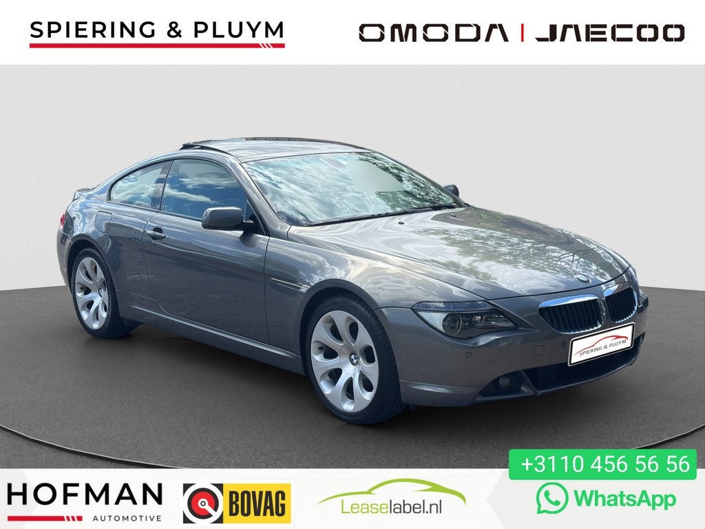 BMW 6 Serie 630i High Executive | Youngtimer | Automaat | Pa, Auto's, BMW, Automaat, Achterwielaandrijving, Gebruikt, Zwart