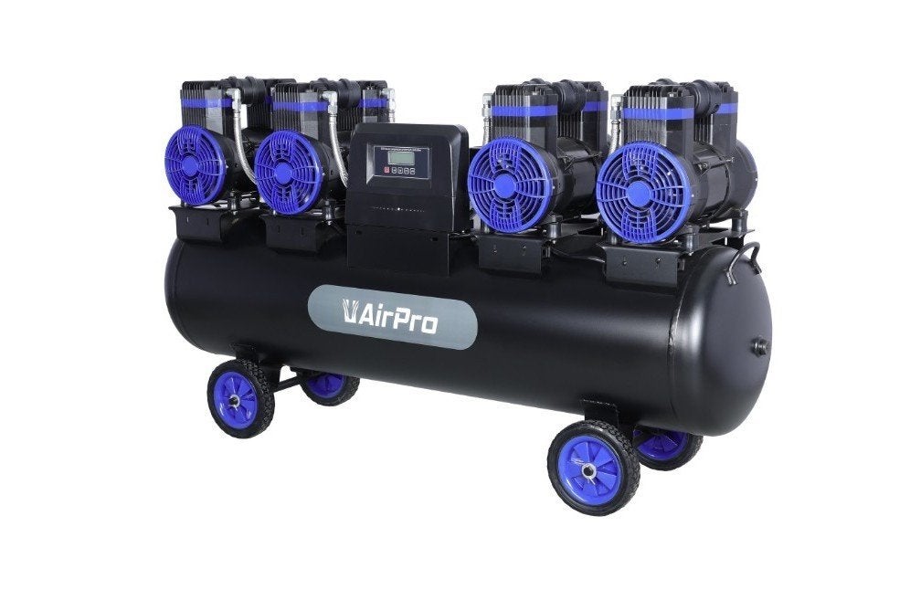 Compressor AirPro olievrij 135L 12 bar 400V Mobiel op wielen, Doe-het-zelf en Verbouw, Compressors, 800 liter/min of meer, Nieuw
