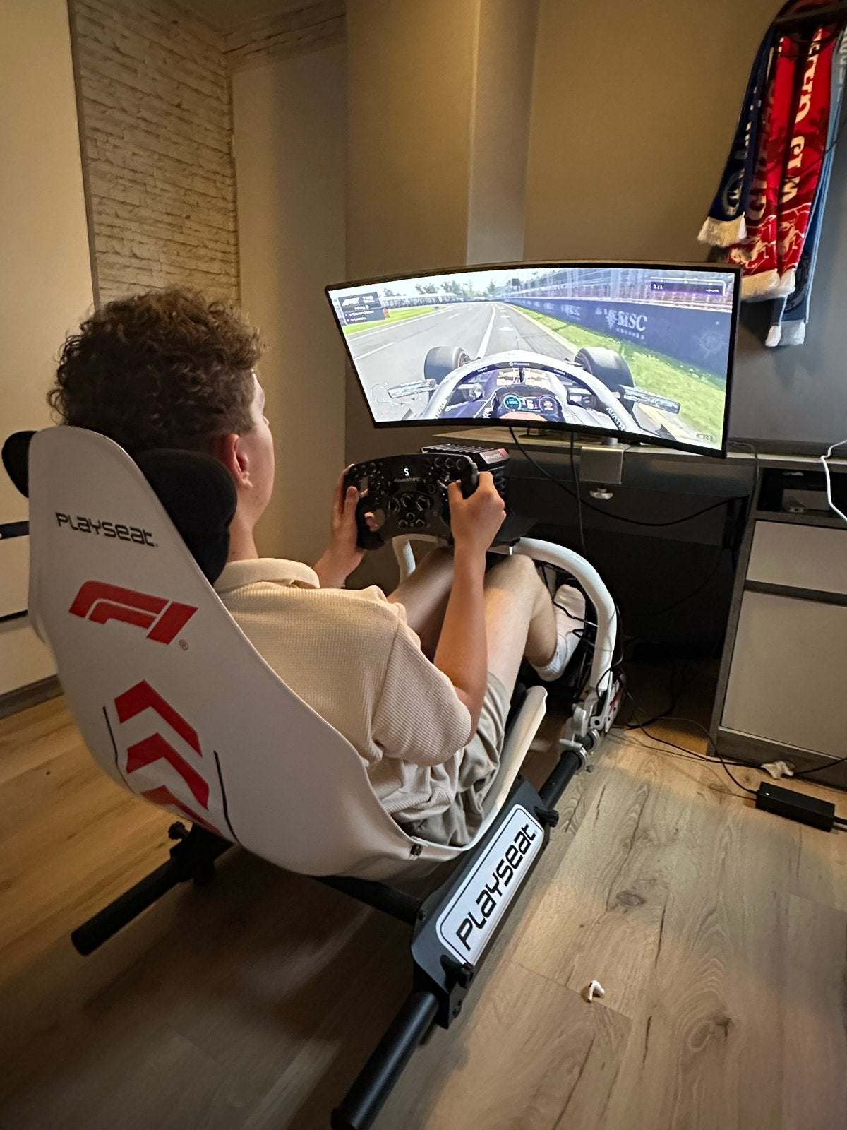 Playseat F1 met Fanatec DD Pro en ClubSport Pedalen V3, Ophalen, Racestoel, Zo goed als nieuw, Direct drive