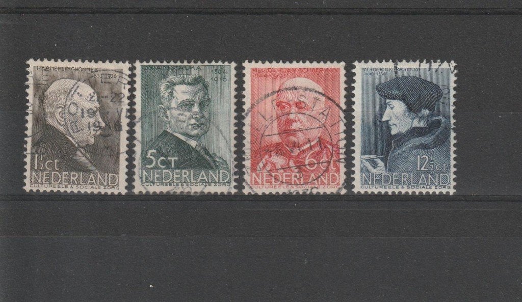 Nederland 1936, NVPH 283 t/m 286, Gestempeld., Ophalen of Verzenden, T/m 1940, Gestempeld