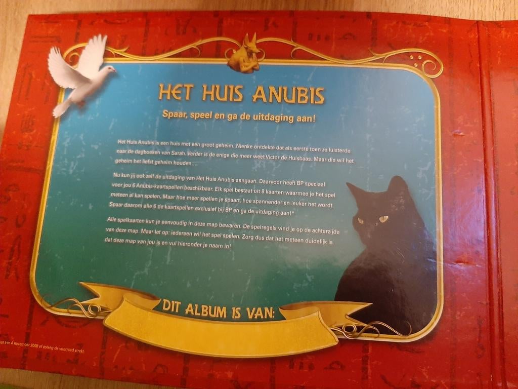 Het huis Anubis de uitdaging spaaralbum met kaarten, Verzamelen, Ophalen of Verzenden