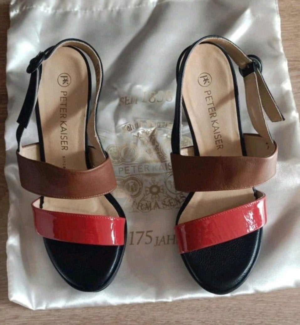 Peter Kaiser Sandalen met hak - Zwart, Bruin, Rood, Peter Kaiser, Zwart, Nieuw, Sandalen of Muiltjes