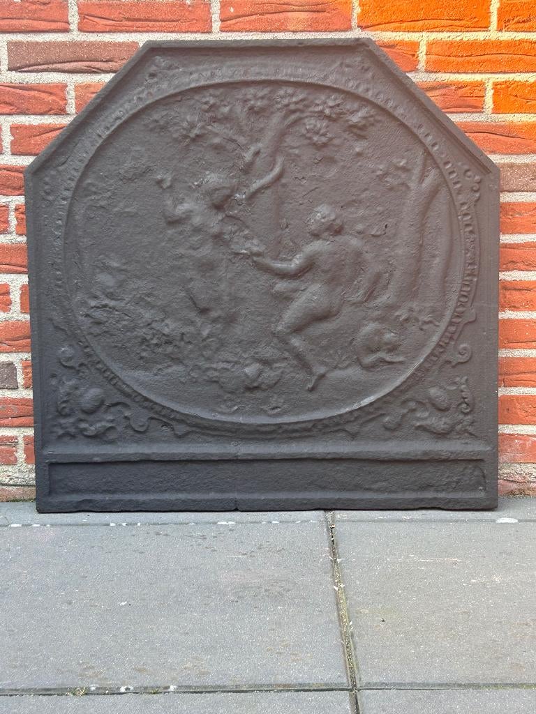 Grote haardplaat " Adam en Eva ", Antiek en Kunst, Ophalen