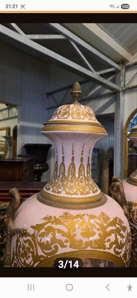 Grote antieke Sevres porseleinen vazen 130 cm, Ophalen