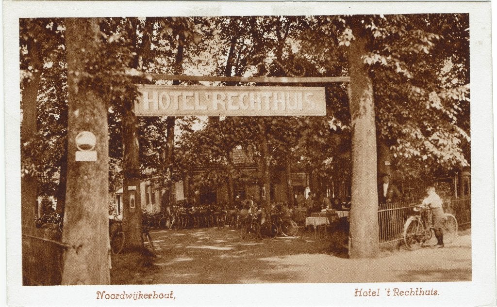 Noordwijkerhout – Hotel ’t Rechthuis (Nauta A 2915), Ophalen of Verzenden, 1920 tot 1940, Ongelopen, Zuid-Holland