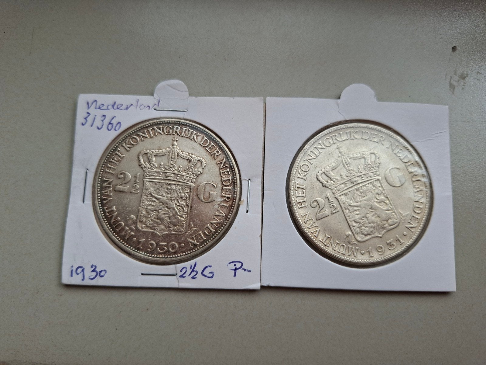 rijksdaalder 1930 en 1931 wilhelmina zilver nette munten, Postzegels en Munten, Munten | Nederland, Setje, Zilver, Ophalen of Verzenden