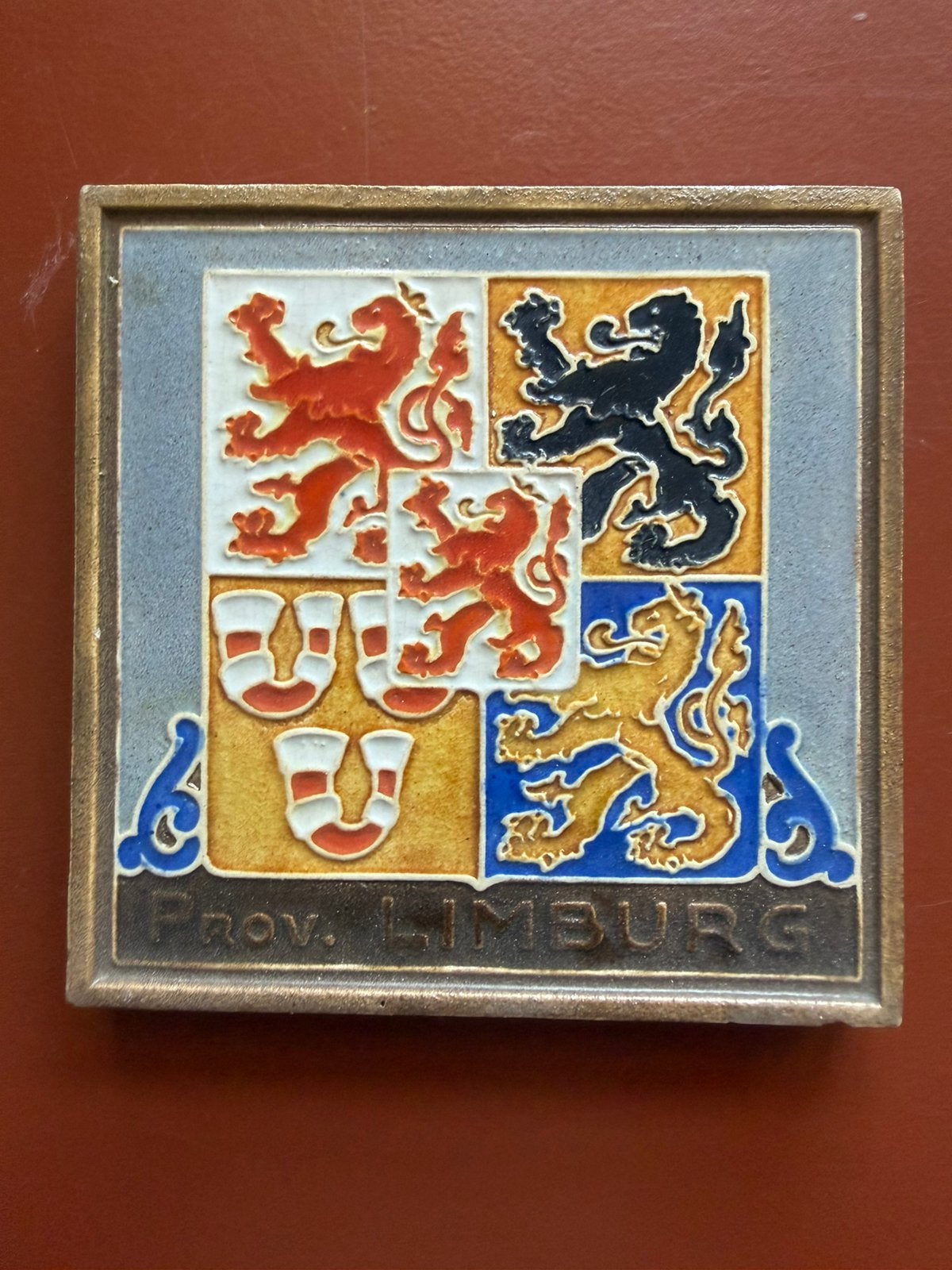 Westranentegel wapen Limburg, Antiek en Kunst, Ophalen of Verzenden