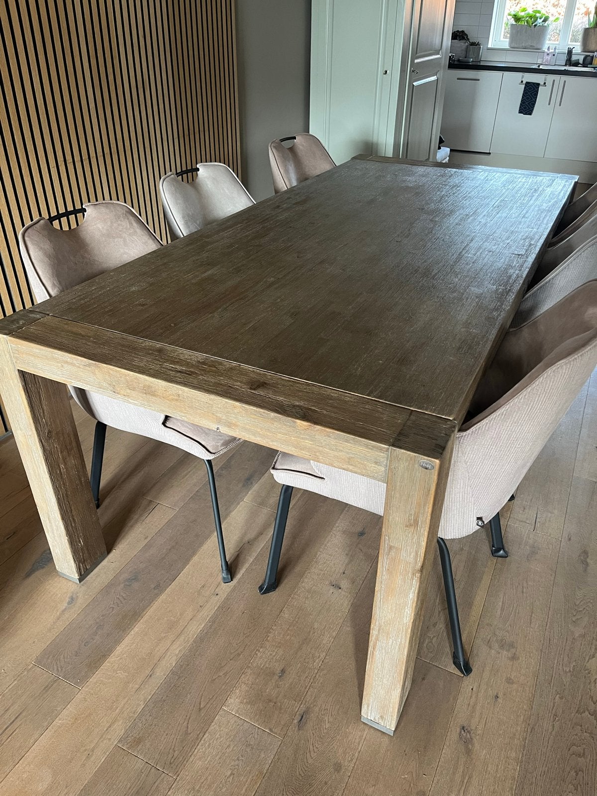 Henders en Hazel eettafel 220x100 cm, Ophalen, Gebruikt, 100 tot 150 cm, 200 cm of meer
